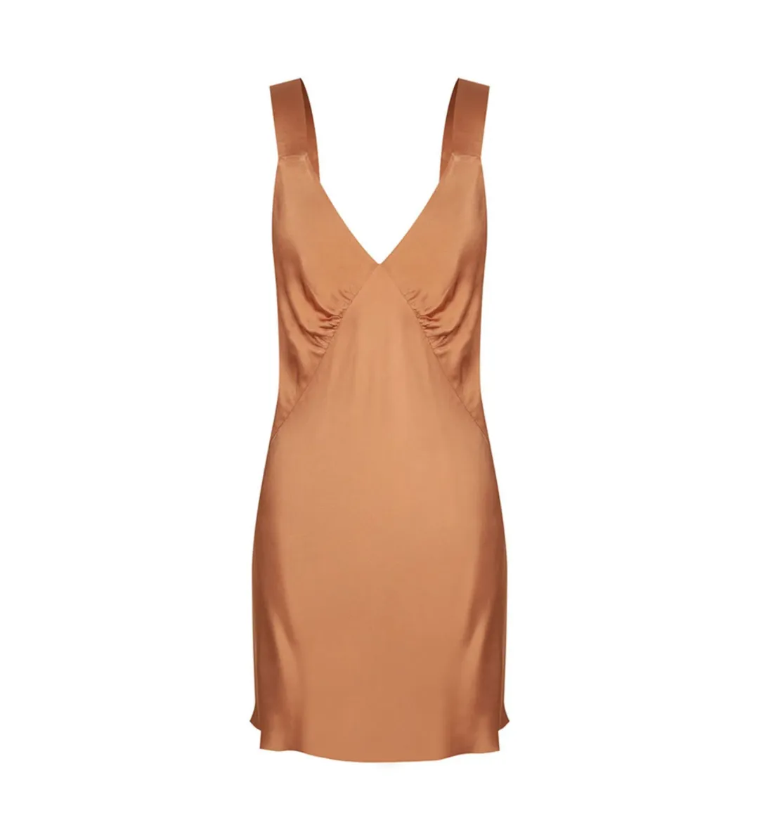 SHONA JOY La Lune Plunged Slip Dress Copper Size XS / AU 6 for rent on The Volte - main image