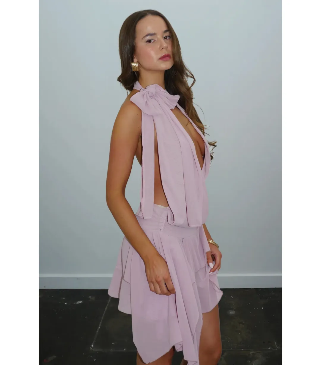 DŽO Louise Dress Dusty Pink Size XS / AU 6 for rent on The Volte - main image
