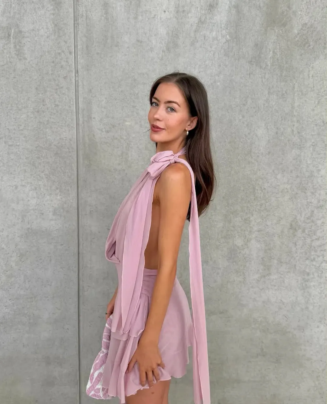 DŽO Louise Dress Dusty Pink Size XS / AU 6 for rent on The Volte - main image