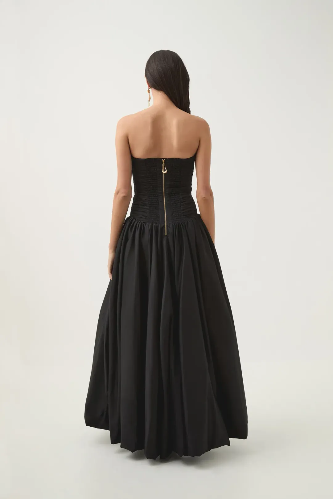 AJE Violette Bubble Hem Maxi Dress in Black Size 8 for rent on The Volte - main image