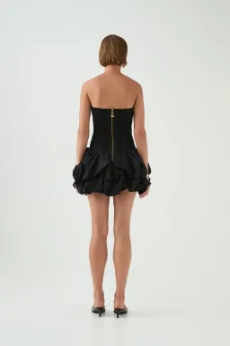 AJE Violette Bubble Hem Mini Dress in Black Size 8 for rent on The Volte - image 3
