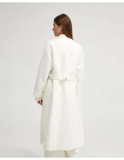 Oxford Sabine Wool Rich Unlined Coat White Size M / Size AU 12 for rent on The Volte - image 4