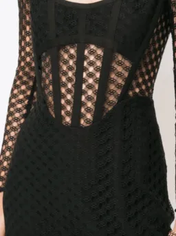 Dion Lee Corset Lace Black Bustier Dress Size 10 for rent on The Volte - image 4