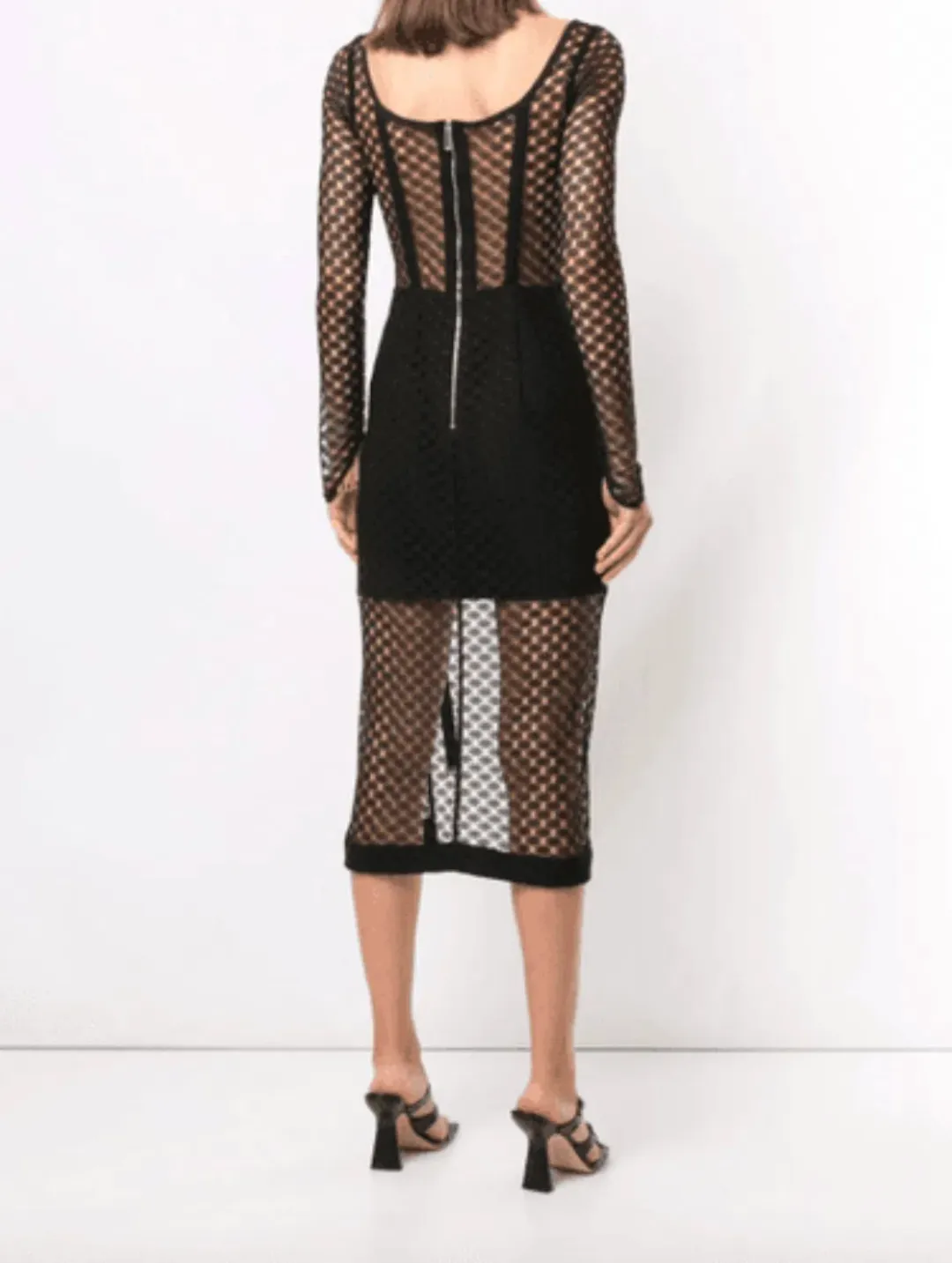 Dion Lee Corset Lace Black Bustier Dress Size 10 for rent on The Volte - main image