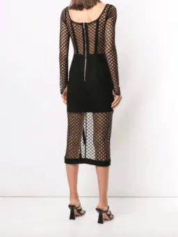 Dion Lee Corset Lace Black Bustier Dress Size 10 for rent on The Volte - image 3