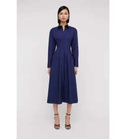 Scanlan Theodore Parachute Cut Out Shirt Midi Dress Navy Size AU 10 for rent on The Volte - image 1
