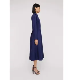 Scanlan Theodore Parachute Cut Out Shirt Midi Dress Navy Size AU 10 for rent on The Volte - image 2