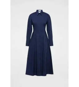 Scanlan Theodore Parachute Cut Out Shirt Midi Dress Navy Size AU 10 for rent on The Volte - image 5