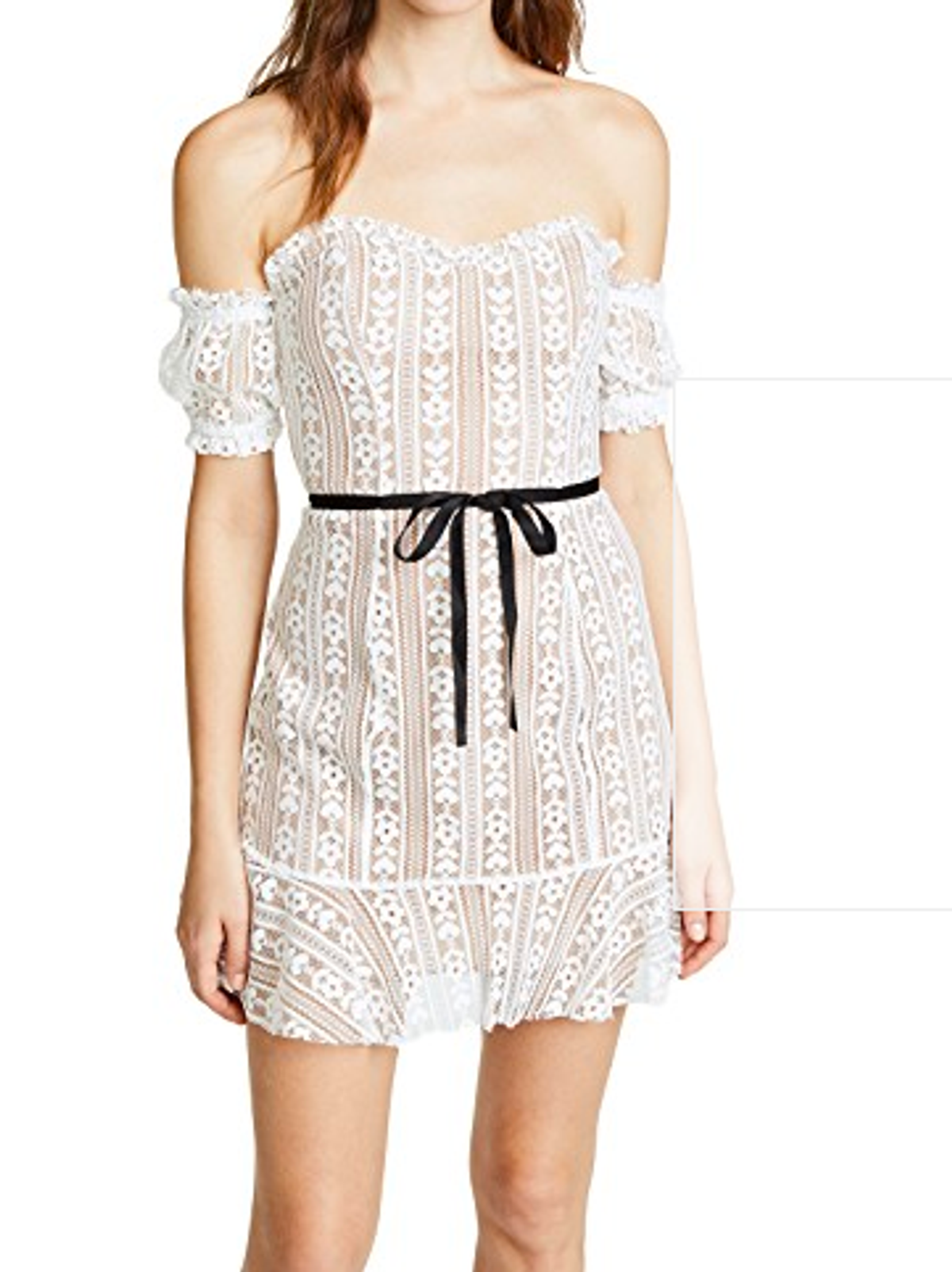 For Love and Lemons Dakota Lace Mini Dress size 6 for rent on The Volte - main image