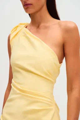 Misha Aubree Midi Dress Lemon Yellow Size 10/M for rent on The Volte - image 2