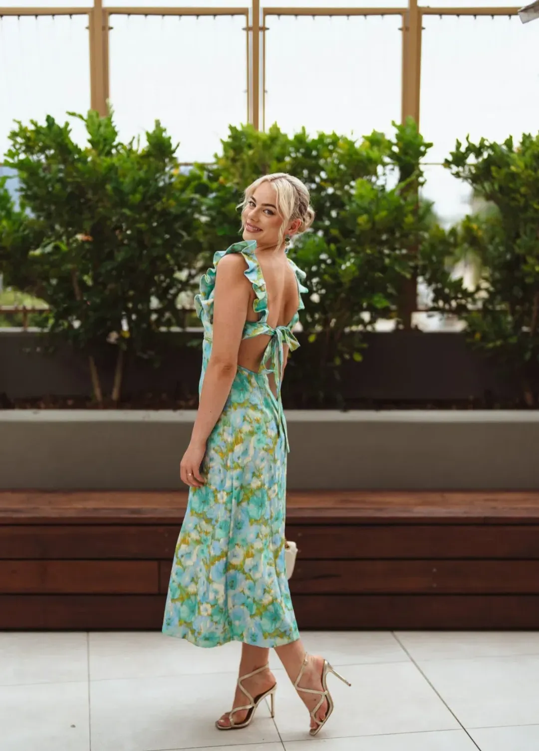 Zimmermann High Tide Frill Midi Dress Size AU 12 for rent on The Volte - main image