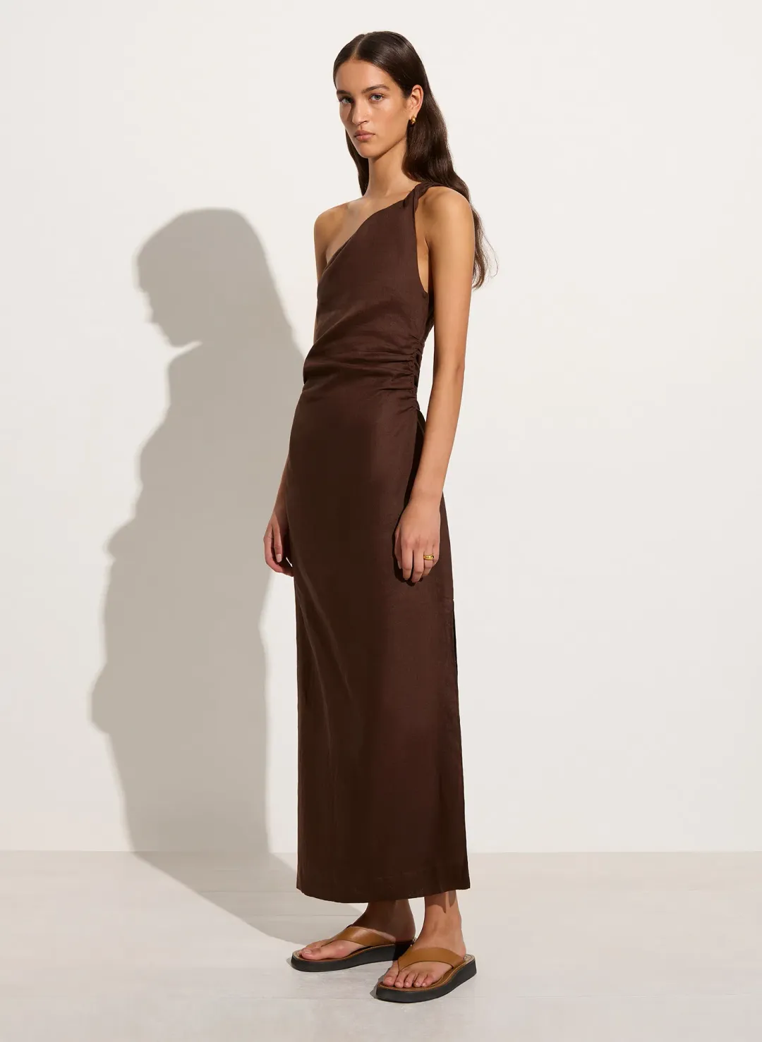 Faithfull Jomana Midi Brown Size 8 for rent on The Volte - main image