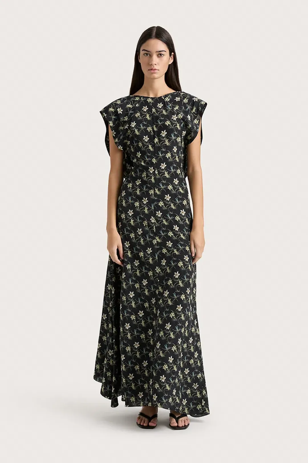 Faithfull Paloma Maxi Black Floral AU Size 8 for rent on The Volte - main image
