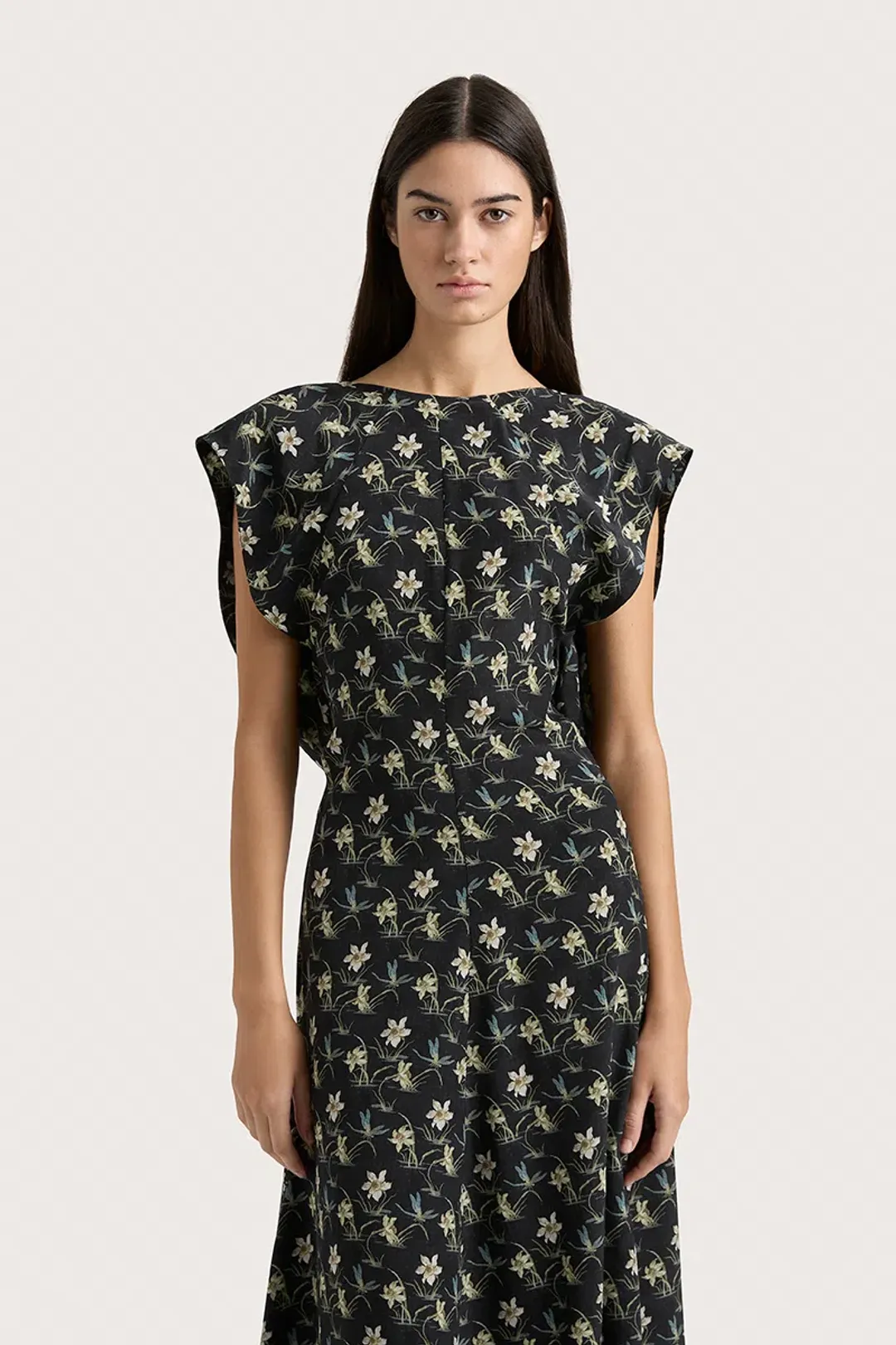 Faithfull Paloma Maxi Black Floral AU Size 8 for rent on The Volte - main image