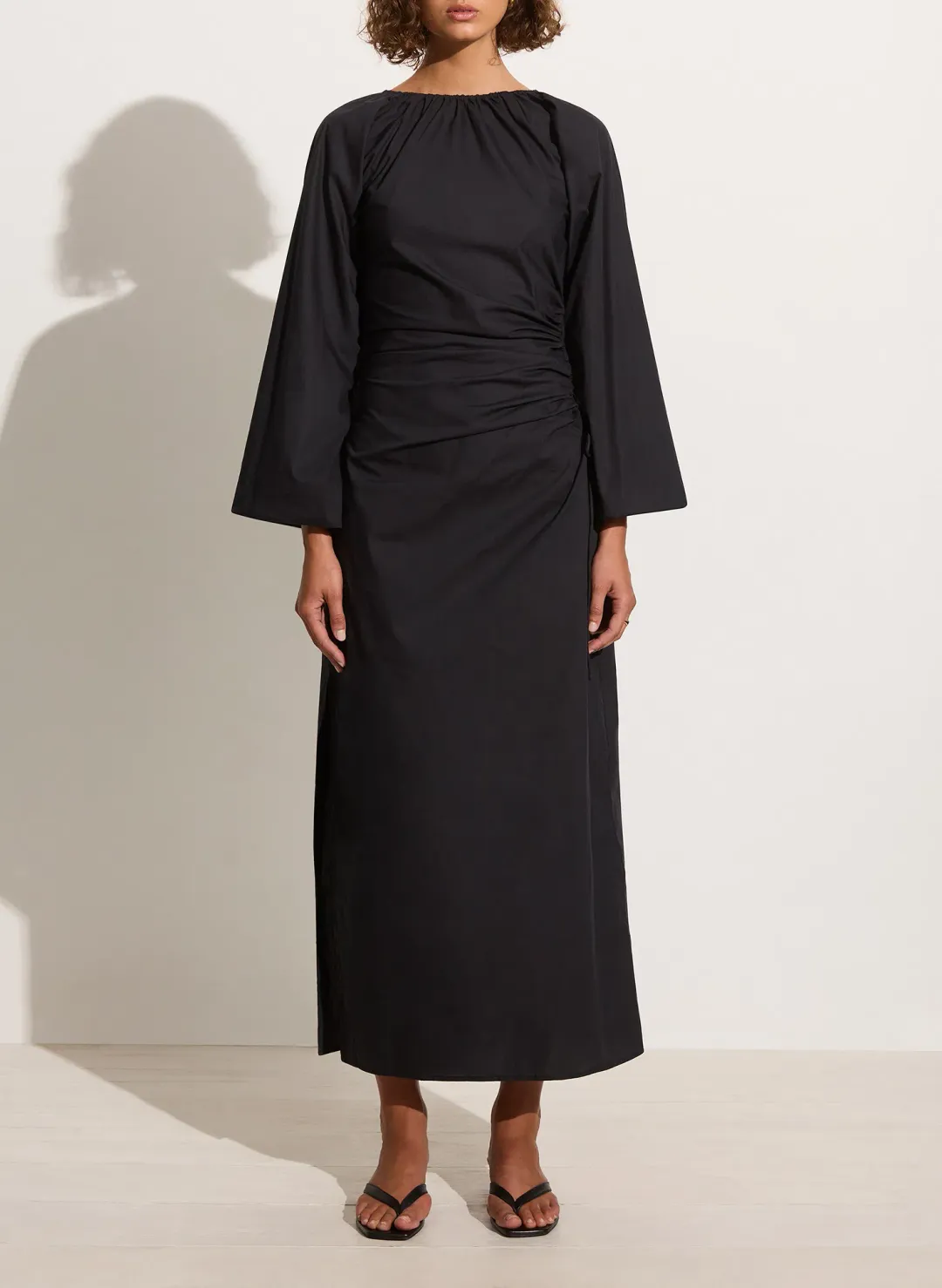 Faithfull The Brand De Deus Midi Dress Black Size AU 8 for rent on The Volte - main image