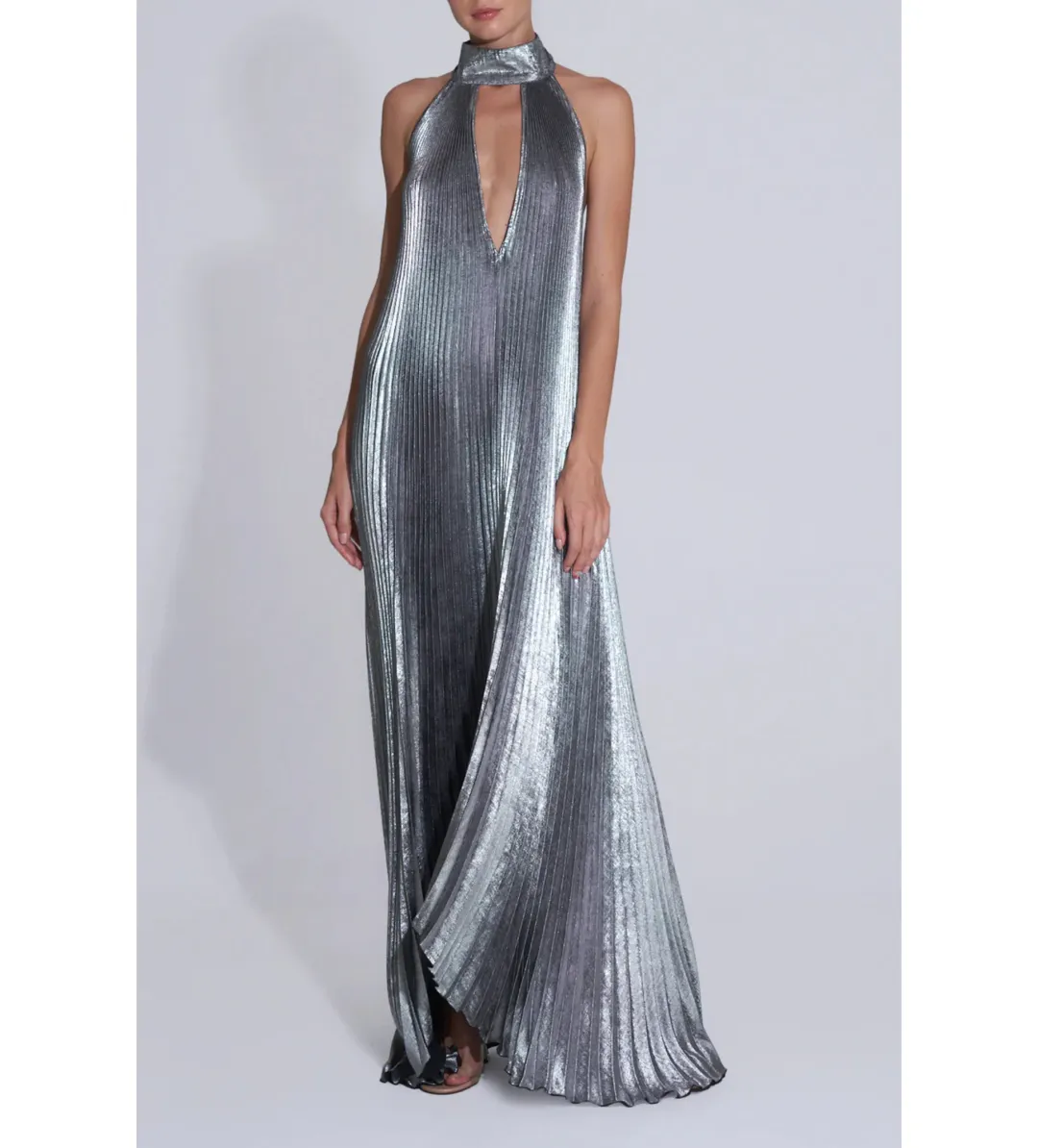 L'Idee Opera Gown Gunmetal Shimmer Size AU 8  for rent on The Volte - main image
