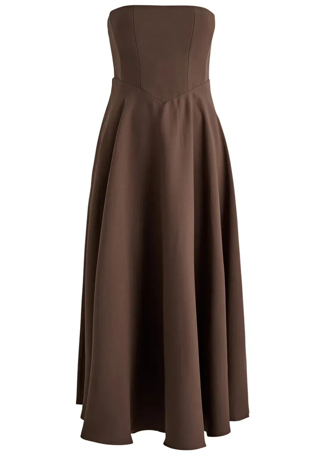 Odd Muse The Ultimate Strapless Jersey Midi Brown Size L/AU 12 for rent on The Volte - main image