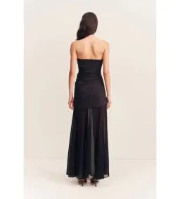 Shona Joy Blainey Strapless Draped Maxi Dress Black Size AU 8 for rent on The Volte - image 4