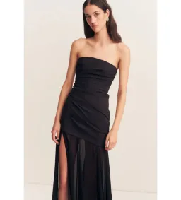 Shona Joy Blainey Strapless Draped Maxi Dress Black Size AU 8 for rent on The Volte - image 5