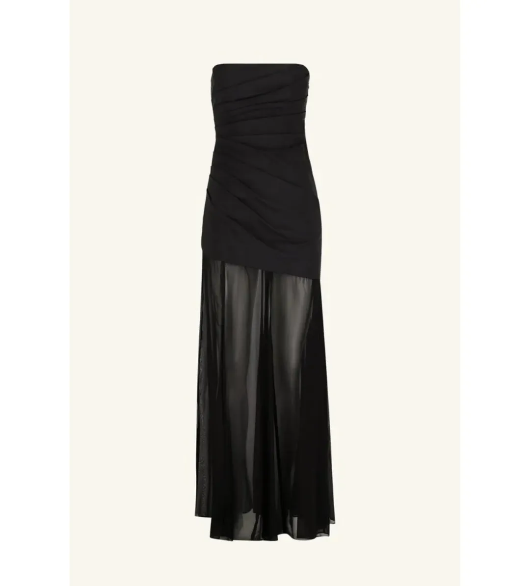 Shona Joy Blainey Strapless Draped Maxi Dress Black Size AU 8 for rent on The Volte - main image