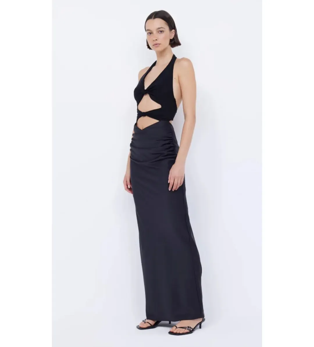 Bec & Bridge Solare Halter Maxi Dress- Black- Size 8 for rent on The Volte - main image