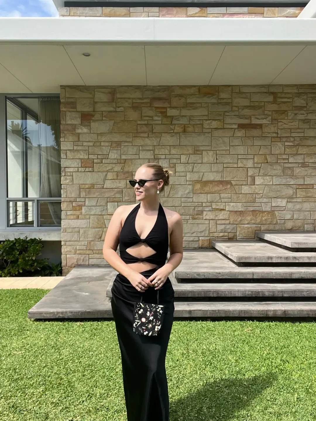 Bec & Bridge Solare Halter Maxi Dress- Black- Size 12 for rent on The Volte - main image