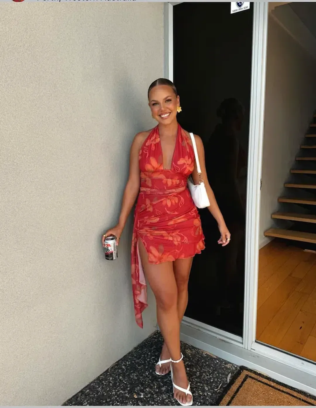 Benni Penelope Halter Mini Dress- Size 10 for rent on The Volte - main image