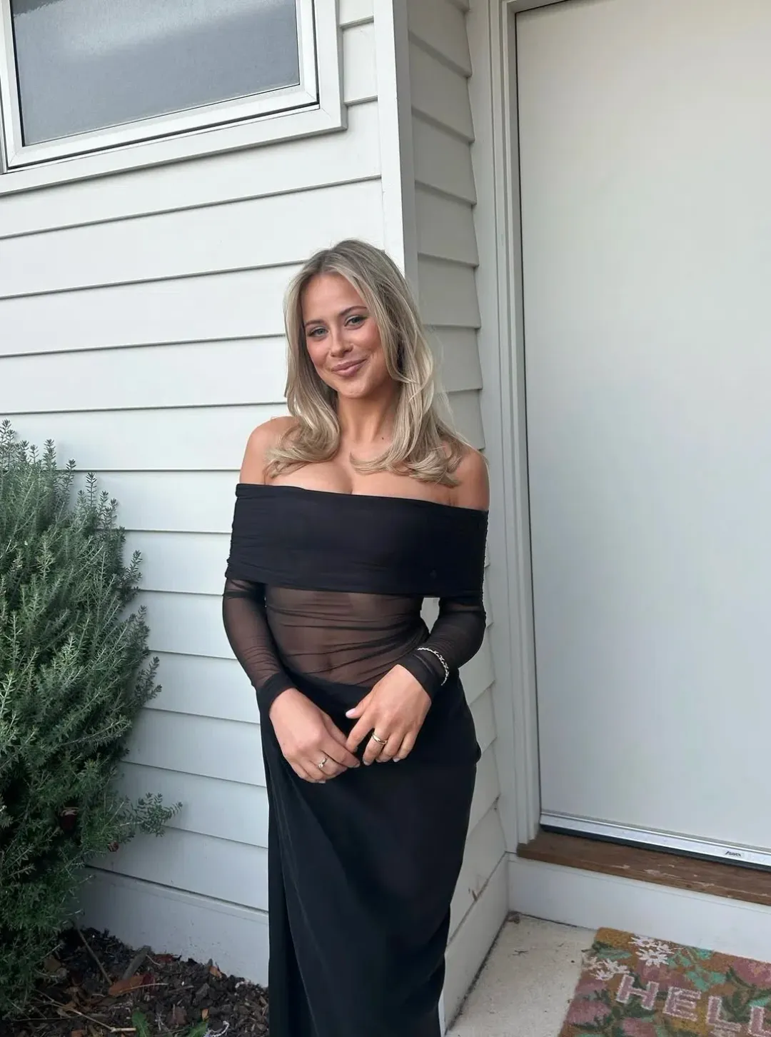 Benni Yasmin Maxi Dress- Black- Size 12 for rent on The Volte - main image