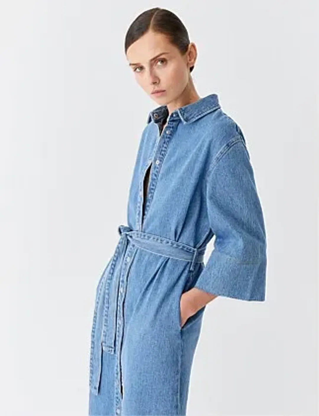 Morrison Fynn Denim Shirt Dress Size 10/2 for rent on The Volte - main image