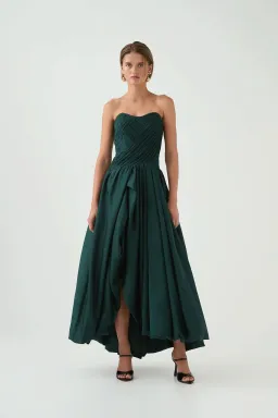 Aje Spatial Maxi Dress Bonsai Green Size AU 10 for rent on The Volte - image 1