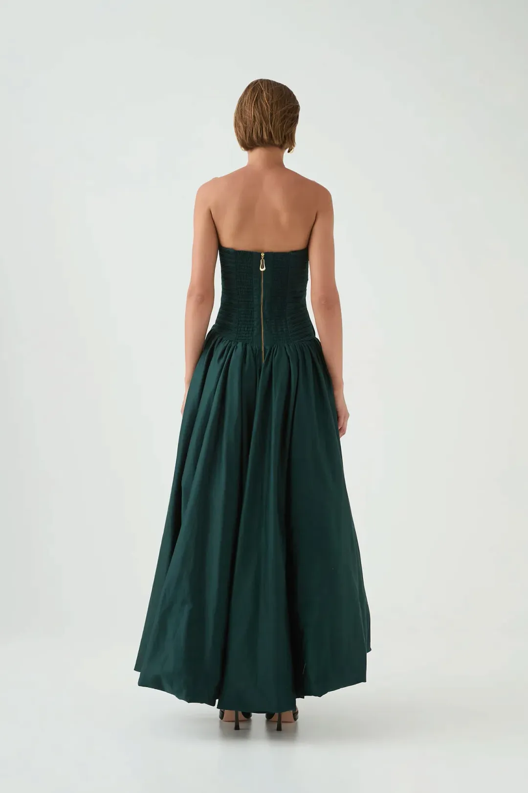 Aje Spatial Maxi Dress Bonsai Green Size AU 10 for rent on The Volte - main image
