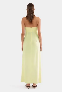 Venroy Beaded Strapless Maxi Dress Yellow Size XS / AU Size 6 for rent on The Volte - image 3