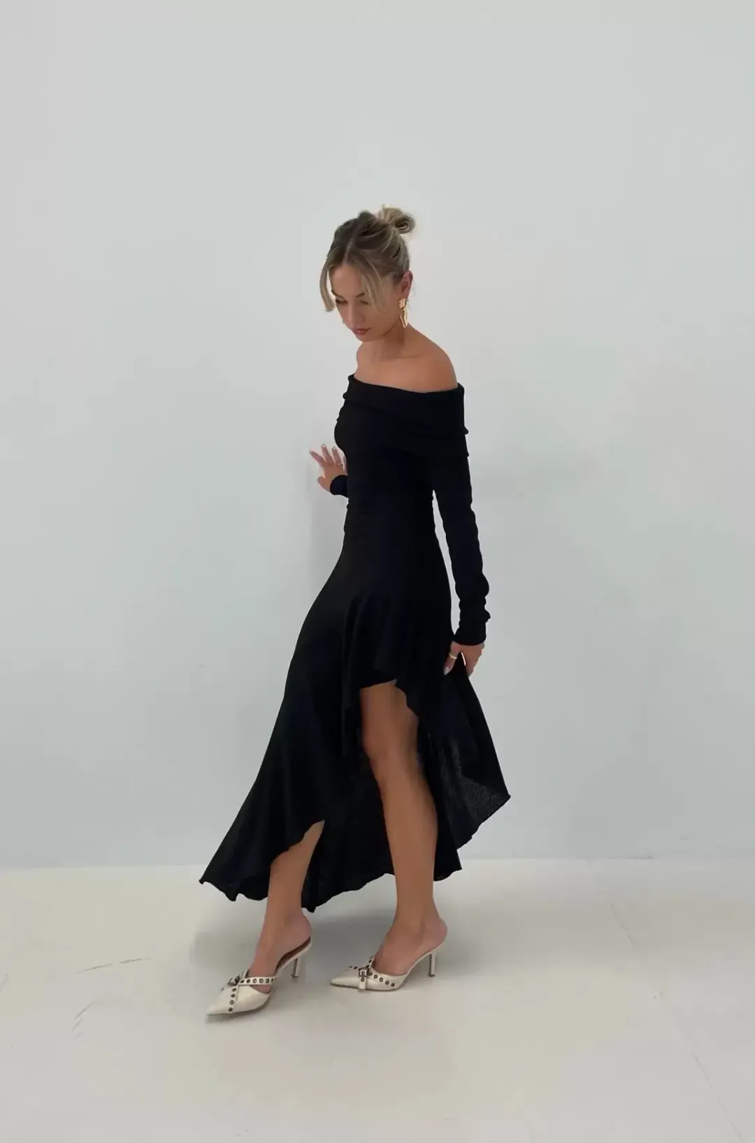 Arcina Ori Bella Dress in Black Size 12 (L) for rent on The Volte - main image