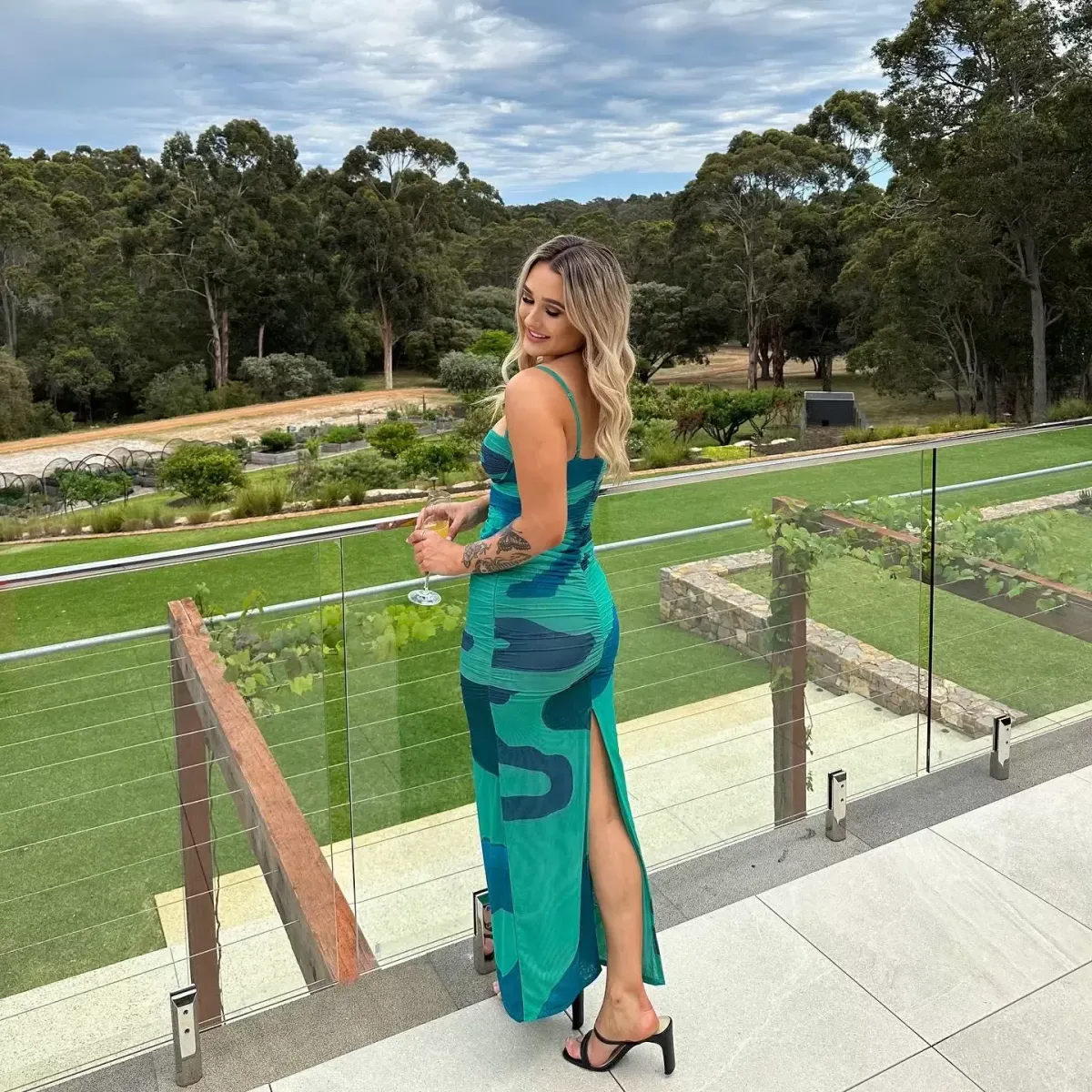 Sir the Label Frankie Gathered Midi Dress- Size 2 / AU 10 for rent on The Volte - main image