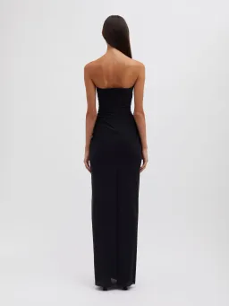 Christopher Esber Plunge Strapless Column Dress Black Size AU 6 for rent on The Volte - image 2