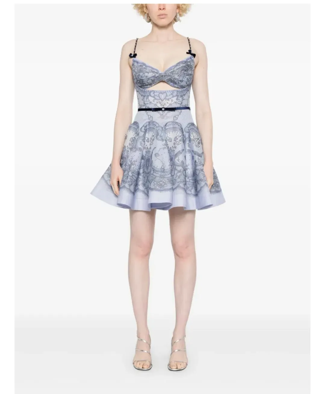 Zimmermann Crush Twist Front Mini Dress Print Size 4 / Aus 16 for rent on The Volte - main image