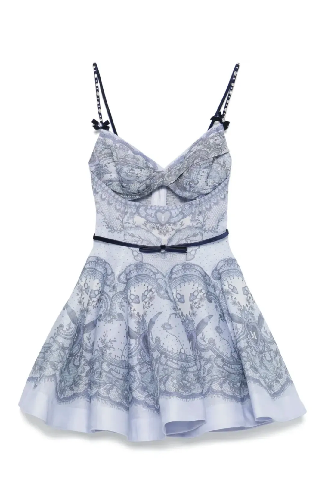 Zimmermann Crush Twist Front Mini Dress Print Size 4 / Aus 16 for rent on The Volte - main image