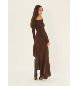 Arcina Ori Bella Midi Dress- Brown- Size XS/ AU 6 for rent on The Volte - image 6