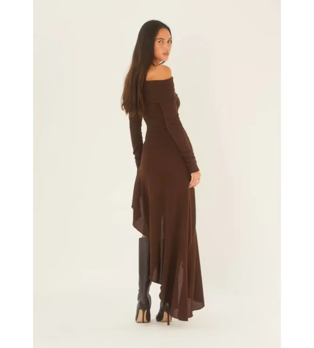 Arcina Ori Bella Midi Dress- Brown- Size M/ AU 10 for rent on The Volte - main image