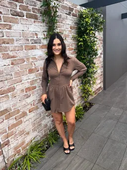 Sovere Reminisce Corset Dress- Brown- Size 8 for rent on The Volte - image 1