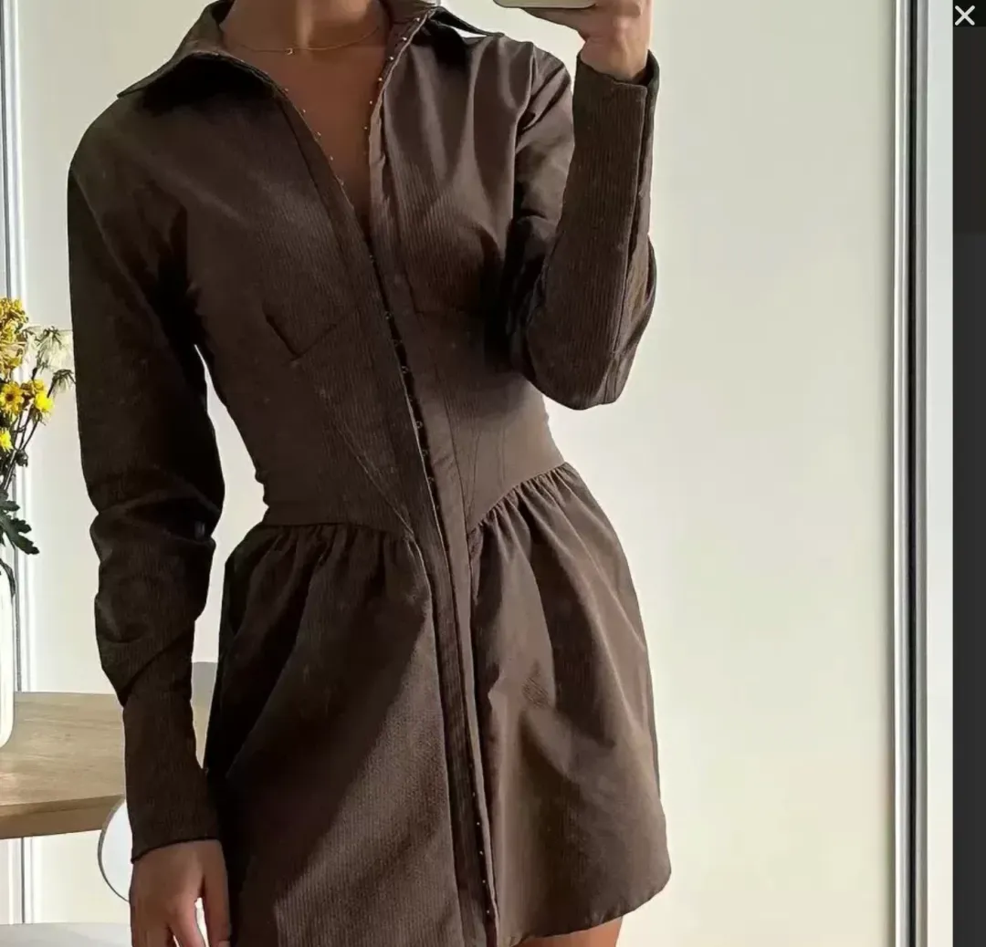 Sovere Reminisce Corset Dress- Brown- Size 10 for rent on The Volte - main image