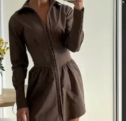 Sovere Reminisce Corset Dress- Brown- Size 10 for rent on The Volte - image 2