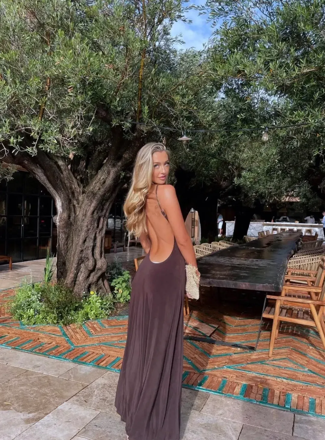 One Mile Sammy Maxi Dress Brown Size XS / AU 6 for rent on The Volte - main image