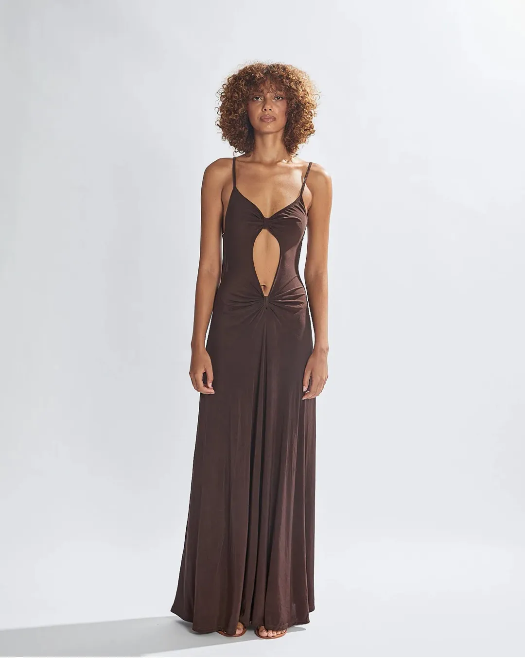 One Mile Sammy Maxi Dress Brown Size S / AU 8 for rent on The Volte - main image