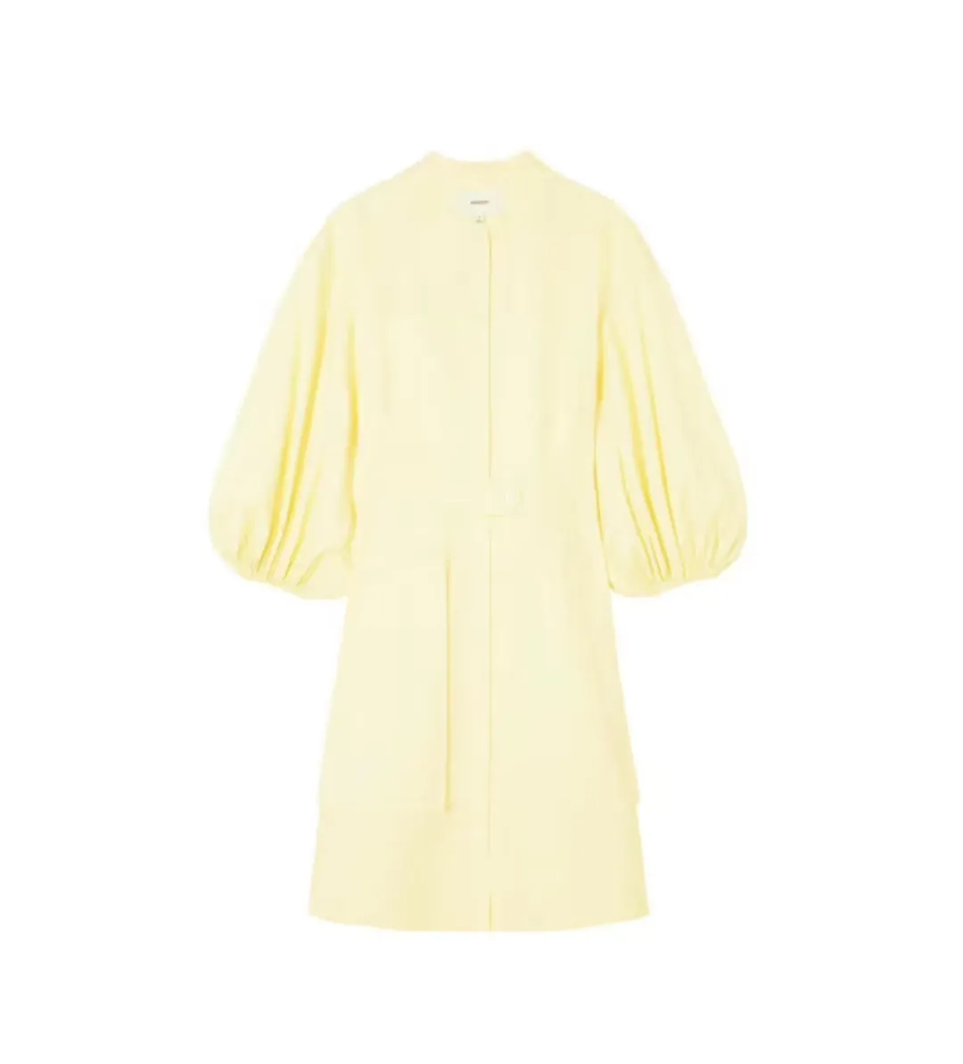 Oroton Cotton-Linen Full Sleeve Sorbet Yellow Dress Size 10 for rent on The Volte - main image