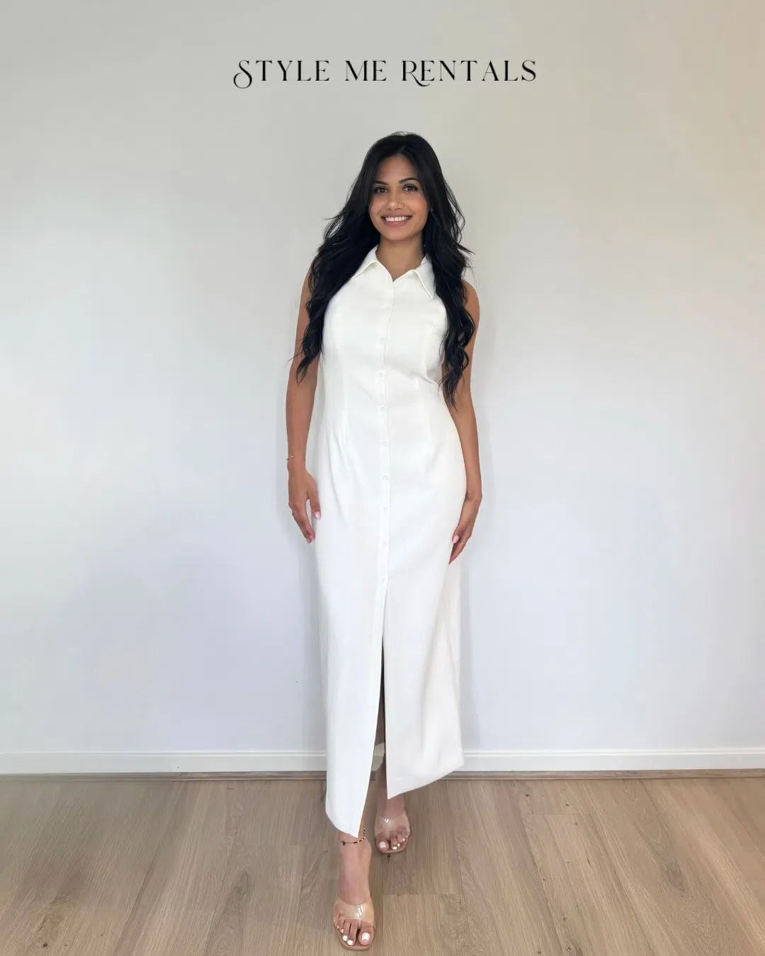 Odd Muse The Ultimate Muse Collar Maxi Dress White Size M for rent on The Volte - main image