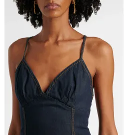 Zimmermann Crush Denim Mini Dress Night Sky Size 0 / AU 8 for rent on The Volte - image 3