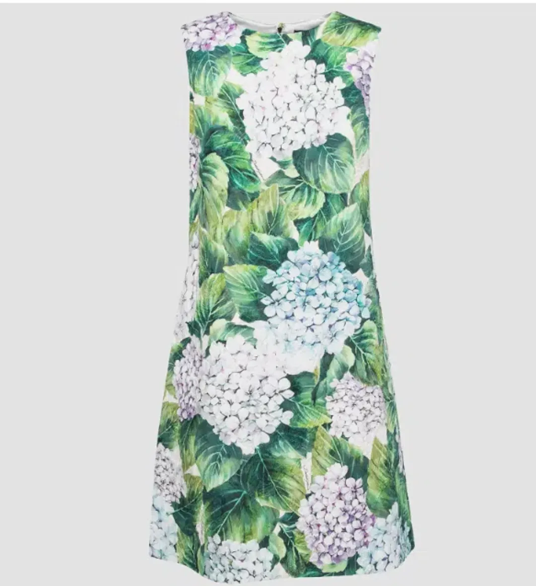 Dolce & Gabbana Hydrangea Print Shift Mini Dress Floral Size 6 for rent on The Volte - main image