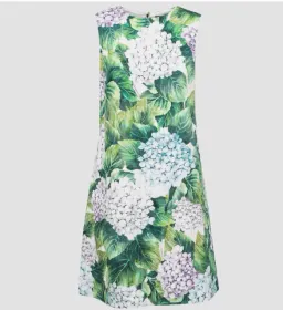 Dolce & Gabbana Hydrangea Print Shift Mini Dress Floral Size 6 for rent on The Volte - image 5