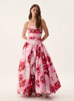 Aje Behold Maxi Boldly Blooming Pink Size 8  for rent on The Volte - image 1